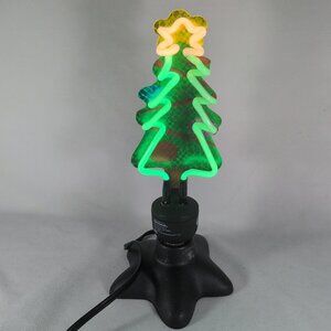 Sunbeam Christmas Tree Light Bulb Lamp 2005 Holographic Vintage Base Neon Star